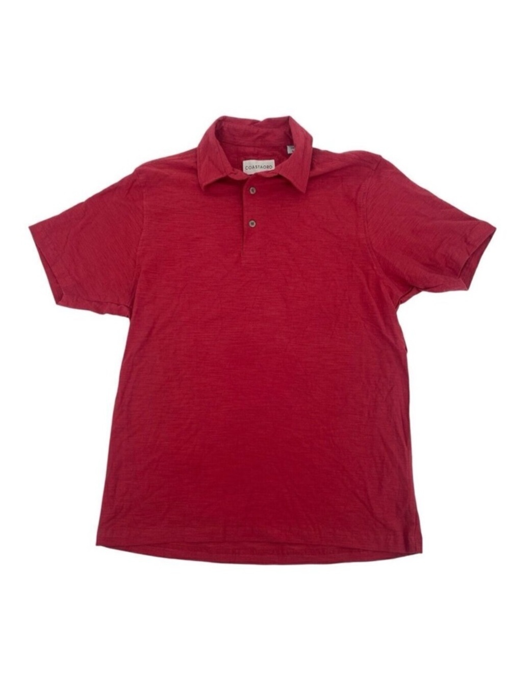 Coastaoro Mens Size Small Red Polo Shirt 100% Cotton Gorpcore Outdoors
